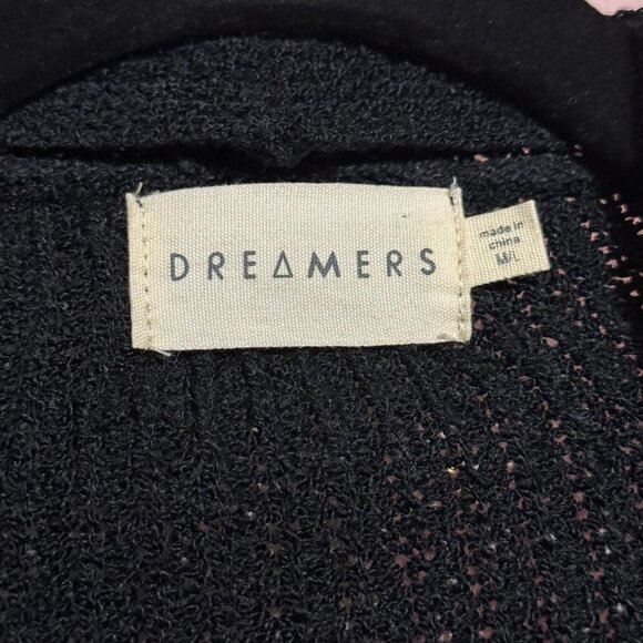 Dreamers Long Black Knitted Cardigan - Picture 3 of 3